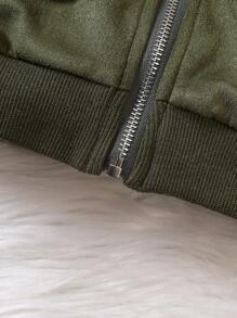 Souflis Souflis 男嬰拉鏈開襟飛行員夾克和運動褲