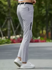 Gym Rark Men Zip Pocket Sports Pants Without Belt Sweat Pants - Grey - View 2