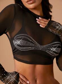SHEIN SXY Atasan Wanita - Hitam - View 6