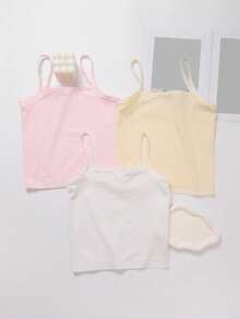 女大童 3 入組純色吊帶上衣 - 彩色 - 查看 2