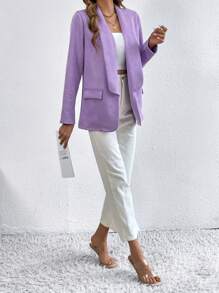 Chiquease 女士西裝外套 - 紫色 - 查看 3
