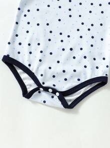 SHEIN Playful Pals Baby Boy Cute Dinosaur & Letter Printed Bodysuit With Dinosaur Printed Pants Set, 8pcs Casual Daily Outfits Set