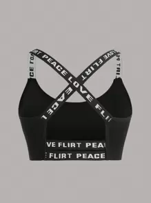 Easithlete 2入組字母帶十字交叉後背運動文胸 - 彩色 - 查看 7