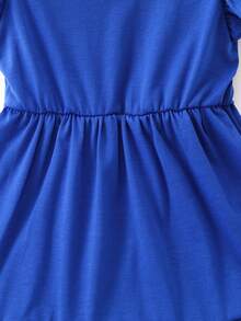 SHEIN Váy không tay màu trơn thông thường dành cho nữ trẻ - Thích hợp cho mùa hè, ngoài trời, thể thao, giải trí, du lịch, kỳ nghỉ, tiệc tùng và trường học - Xanh đậm - Xem 3