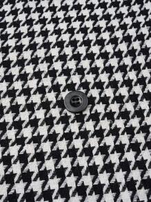 Celure Hơn In Houndstooth Thắt lưng Áo khoác - Nhiều màu - Xem 4
