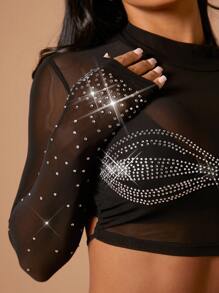 SHEIN SXY Atasan Wanita - Hitam - View 5