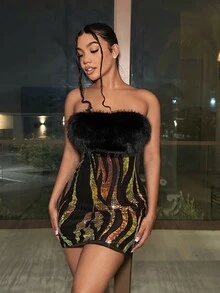 SHEIN SXY Đầm - Nhiều màu - Xem 5