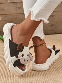 Không giới tính Dễ thương In hoa bò Cặp đôi Dép đi trong nhà Đối với Tất cả các mùa - Nhiều màu - Xem 2