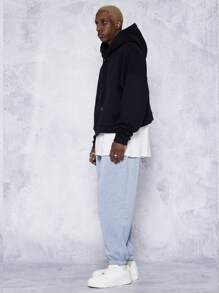 SUMWON Heavyweight Boxy Fit Overhead Hoodie In 340 Gsm - Black - View 2