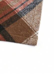 SHEIN Unity Hơn In kẻ sọc Cổ áo thác nước Viền không đối xứng Thắt lưng áo - Nhiều màu - Xem 4