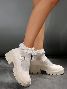 Zapatos De Tacón Alto Para Damas - Blanco - Ver 5