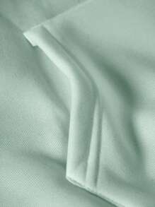 SHEIN EZwear Slogan & Butterfly In hình Kangaroo Túi dây rút có lót nhiệt - màu xanh lá - Xem 3