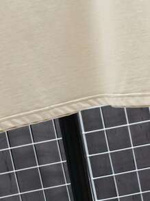 Manfinity Hypemode 男士大码卡通和字母圖案T恤 - 卡其色 - 查看 5