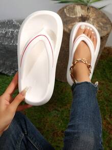 Women's Flip Flops - White - View 1