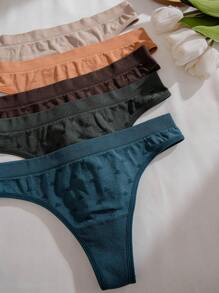 5件素色無縫內褲套裝