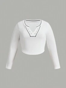 Flirla Kaos Ukuran Plus - Putih - View 1
