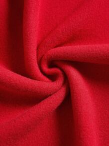 SHEIN EZwear 大碼聖誕圖案加絨內裏運動衫 - 紅色 - 查看 6