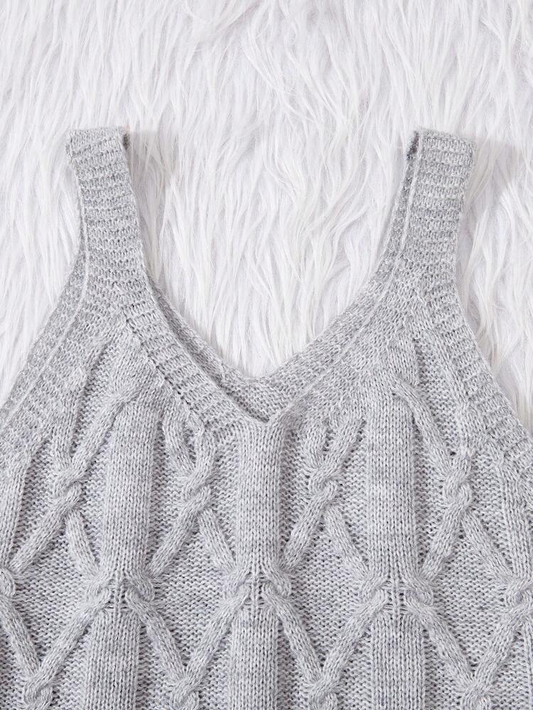 Tween Girl Cable Knit Sweater Dress & Cardigan