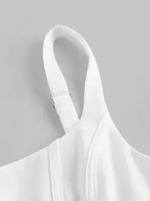 SHEIN MOD Váy liền thân xếp ly Jacquard không có áo phông Váy trắng Váy Longbridgerton Váy trang trọng màu trắng Váy trang trọng màu trắng - trắng - Xem 4