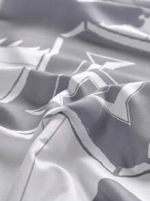 HARRY POTTER X SHEIN 1pc Animal Grey Fitted Sheet,Gifts Suitable For Children's Single Bed/Double Bed/King Bed/King Bed - Light Grey - View 6