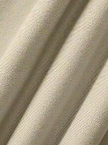 INAWLY 南瓜字母图案保暖内衬套头卫衣，秋季卫衣 - 米色 - 查看 4