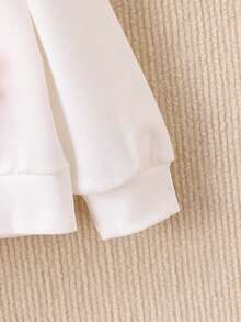 女嬰花卉刺繡貼花運動衫和圍巾 - 彩色 - 查看 5