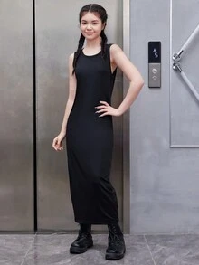 Cô gái tuổi teen Zip Up Áo & Váy - màu đen - Xem 3