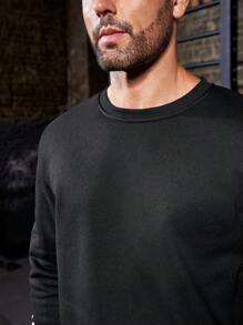 Manfinity Sport Corelite Áo thun nam họa tiết chữ thể thao Áo nỉ nam - màu đen - Xem 5