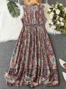 Calvaya Plus Paisley Mönster Klänningar - Multifärgad - Visa 2