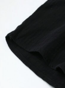 Manfinity Homme 男士實色口袋拼接領口襯衫 - 黑色 - 查看 6