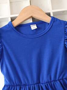 SHEIN Váy không tay màu trơn thông thường dành cho nữ trẻ - Thích hợp cho mùa hè, ngoài trời, thể thao, giải trí, du lịch, kỳ nghỉ, tiệc tùng và trường học - Xanh đậm - Xem 5