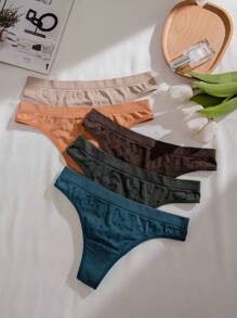 5件素色無縫內褲套裝