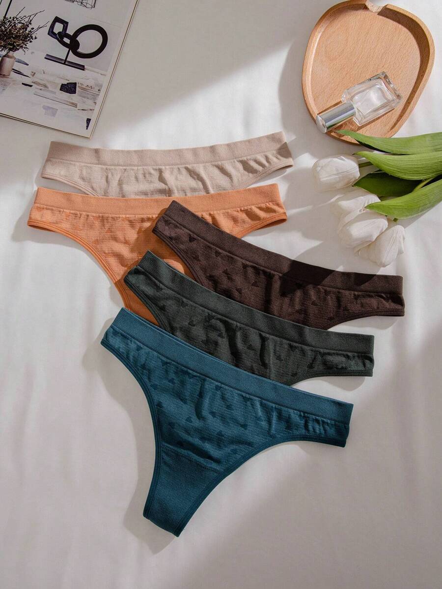 5件素色無縫內褲套裝