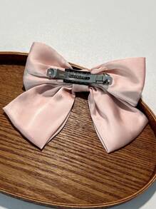 DAZY Women's Elegant Solid Color Bowknot Shaped Hair Clip For Daily Use Valentines Claw Clips Hair Claws Hair Barrettes - Pink - View 8
