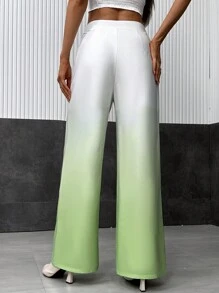 SHEIN Privé Ombre Wide Leg Pants - Multicolor - View 2