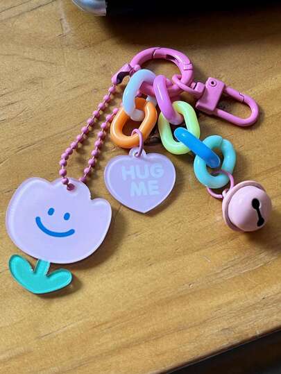 DAZY Llavero decorativo con flores, hermoso regalo para el Día de San Valentín