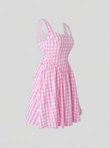 SHEIN Unity 格子圖案A字洋裝 - 彩色 - 查看 7