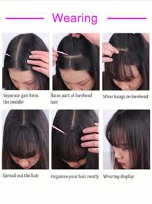 Bigger Size Human Hair Air Bangs Dark Brown Color Bangs Clip In Hair Extensions Beginner Friendly - S2 - View 5