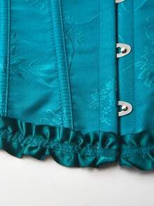 Áo corset không dây lưng buộc dây họa tiết Intarsia dành cho nữ, thích hợp cho tiệc năm mới, ngày Valentine, lễ hội, lễ tốt nghiệp và mùa hè. - Màu xanh lam - Xem 6