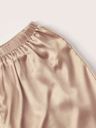 LuxeNights Contrast Piping Satijnen PJ Set Pajama view 3