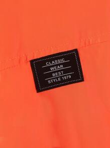 Young Boy Slogan & Expression Print Bomber Jacket - Orange - View 7