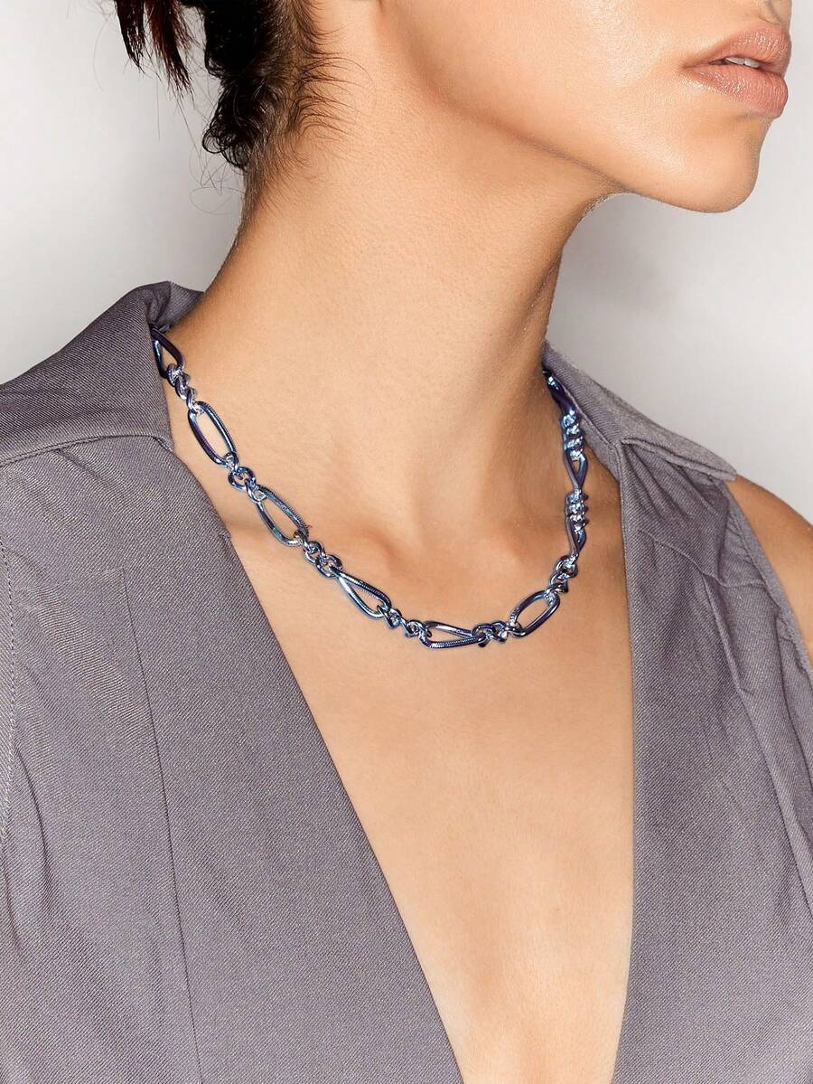 SHEIN ICON Chuỗi đơn giản và phong cách - Màu xanh lam - Xem 1