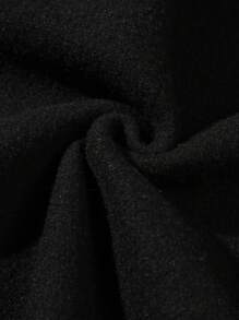 ROMWE MEN Prep 男士拼接字母印花夾克 - 黑與白 - 查看 4