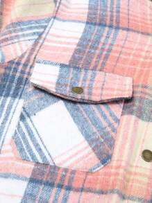 ASVIVID 格子印花保暖襯裡連帽大衣