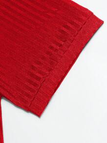 Manfinity Homme Men Solid Ribbed Knit Polo Shirt - Red - View 5