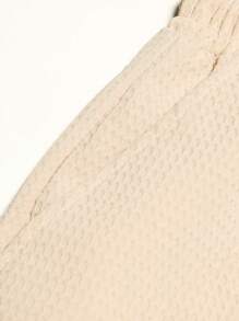 Manfinity RSRT Men Solid Button Up Shirt & Drawstring Waist Shorts, Cozy Outfits - Apricot - View 7