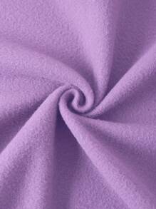 INAWLY Plus Solid Zip Up Drawstring Drop Shoulder Thermal Lined Hoodie, For Winter Graduation,Back To School Outfits,Graduation,Teacher Outfits For Women,Back To School Pullover Fall Outfit Autumn