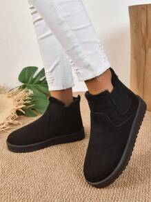 2025 Winter Women's Fashionable Thickened Thermal Lined Anti-Slip Snow Boots,Fur Boots