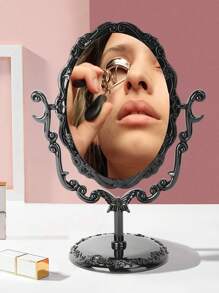 1 件蝴蝶和花朵图案旋转桌面镜、梳妆镜、客厅家居卧室浴室家居装饰、旅行用品、婚礼、派对、生日、送给男士、妈妈、爸爸、最好的朋友、老师的礼物、新年、配饰、有趣的礼物 - 黑色 - 查看 4