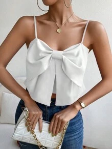 Calvaya Bow Front Cami Top For Holiday Party Clothes